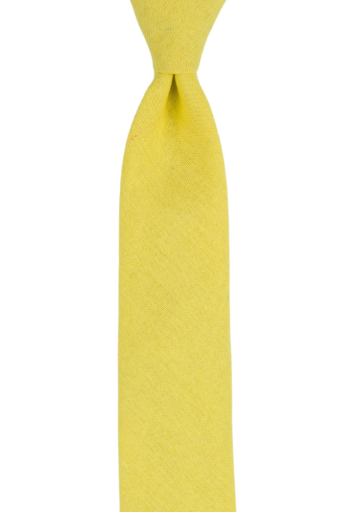 WISTFUL Light yellow schmale Krawatte