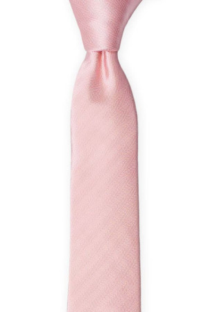 JAGGED Blush pink schmale Krawatte