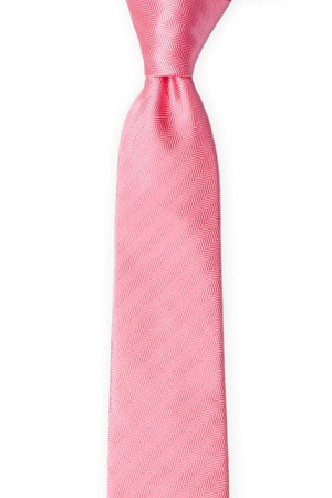 JAGGED Warm pink schmale Krawatte