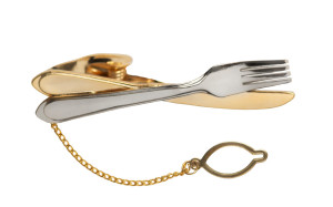 Knife and Fork Gold krawattennadel
