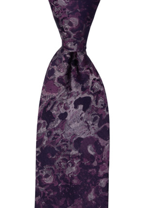 LOVEBOMBER AUBERGINE klassisch breite Krawatte