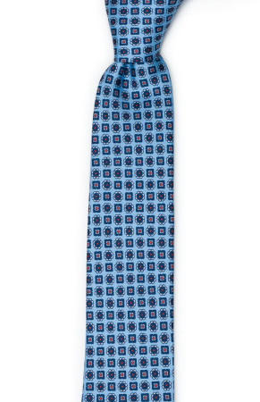 MEDAGLIONI Light blue schmale Krawatte