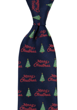 MERRYMESSAGE BLUE klassisch breite Krawatte