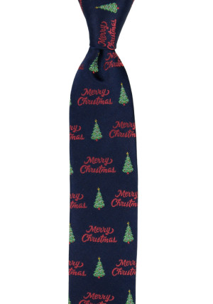 MERRYMESSAGE BLUE schmale Krawatte