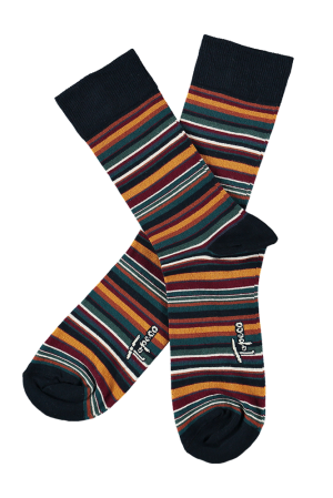 MULTISTRIPE NAVY BLUE socken