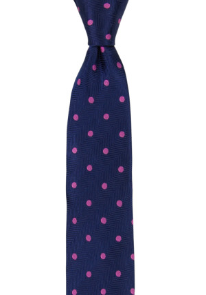 ONTHEDOT NAVY PINK schmale Krawatte