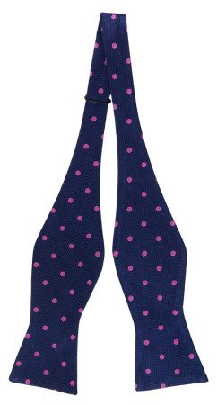 ONTHEDOT NAVY PINK ungebundene Fliege
