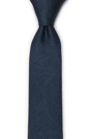 ORNATE Dark blue schmale Krawatte