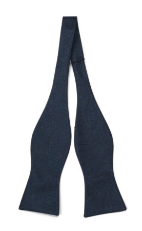 ORNATE Dark blue ungebundene Fliege