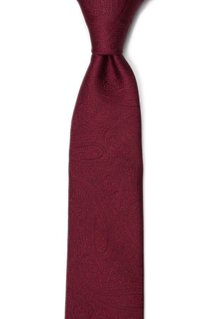 ORNATE Dark red schmale Krawatte