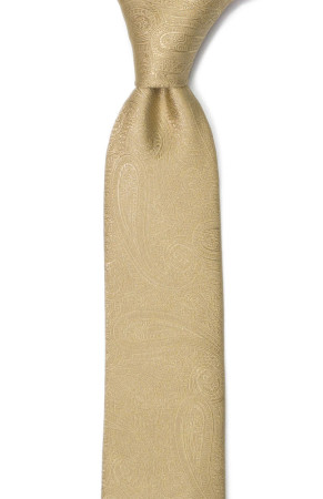 ORNATE Gold schmale Krawatte