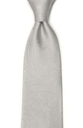 ORNATE Silver klassisch breite Krawatte