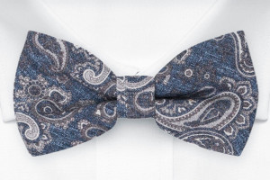 RUVIDO Denim blue gebundene Fliege