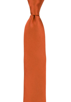 SATIN BRICK schmale Krawatte