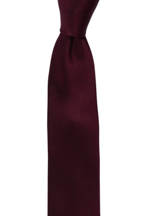 SATIN BURGUNDY schmale Krawatte