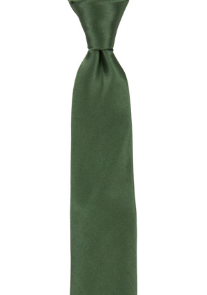 SATIN DARK SAGE schmale Krawatte