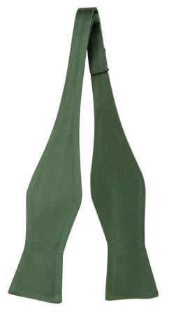 SATIN DARK SAGE ungebundene Fliege