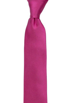 SATIN HOT PINK schmale Krawatte