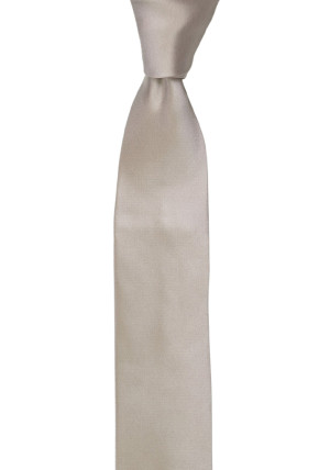 SATIN LATTE schmale Krawatte