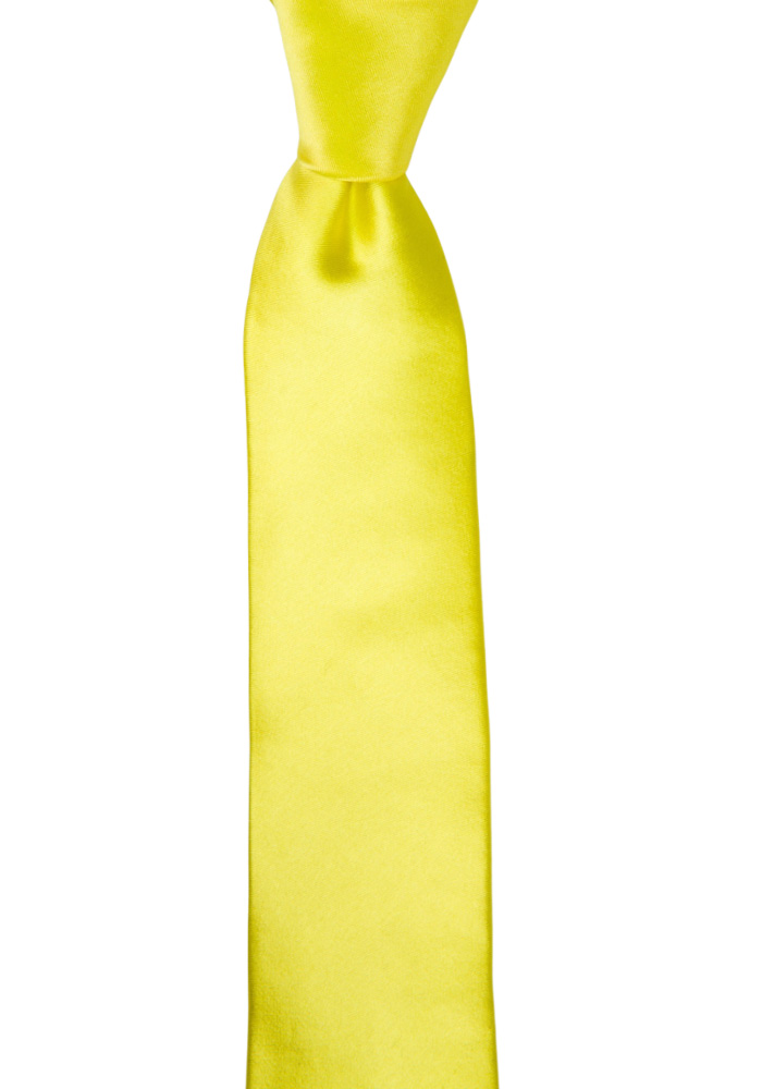 SATIN LEMON schmale Krawatte