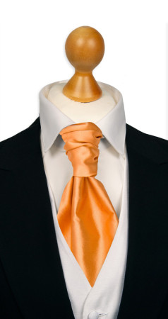 SATIN PEACH gebundene Plastron