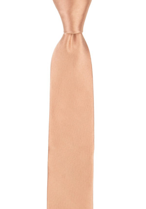Satin Peach Pink schmale Krawatte