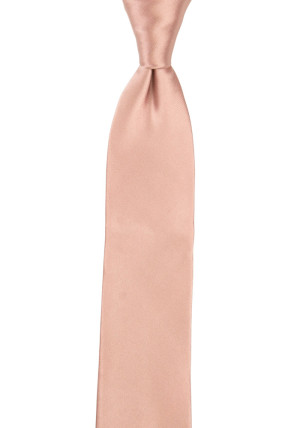 Satin Pearl Pink schmale Krawatte