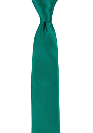 SATIN PERSIAN GREEN schmale Krawatte