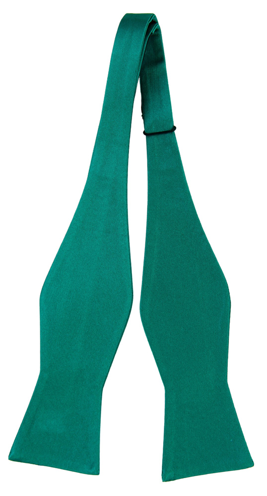 SATIN PERSIAN GREEN ungebundene Fliege