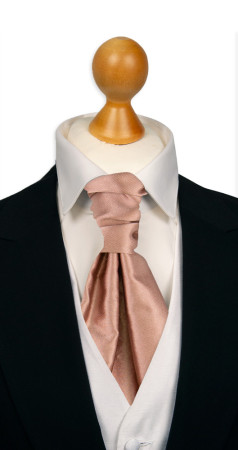 Satin Rose Gold gebundene Plastron