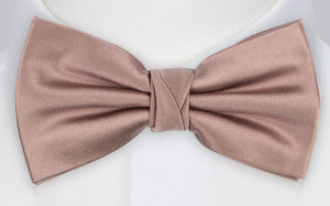 Satin Rose Taupe Fliege