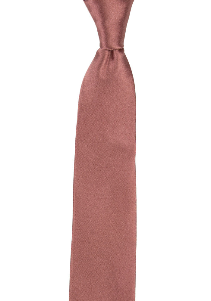 Satin Rose Wood schmale Krawatte