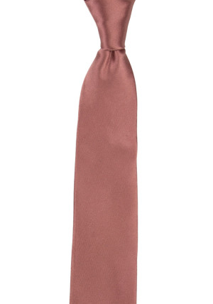 Satin Rose Wood schmale Krawatte