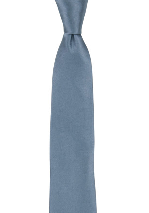 SATIN SLATE BLUE schmale Krawatte