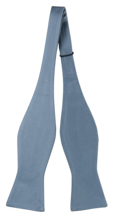 SATIN SLATE BLUE ungebundene Fliege