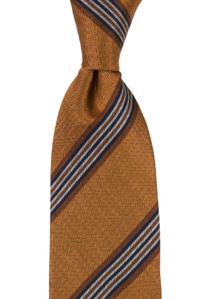 SERIOUSSTRIPES BURNT ORANGE klassisch breite Krawatte