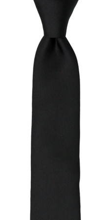 SOLID Black schmale Krawatte