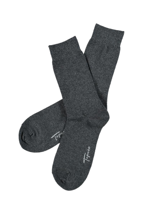 SOLID COTTON ANTHRACITE MELANGE socken