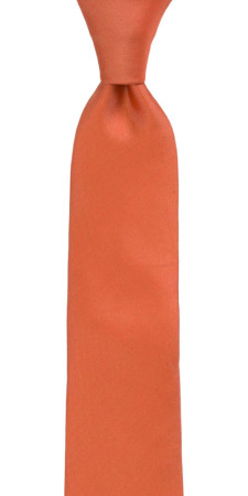 SOLID Dark peach schmale Krawatte