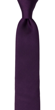 SOLID Dark purple schmale Krawatte