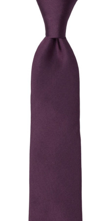 SOLID Eggplant schmale Krawatte