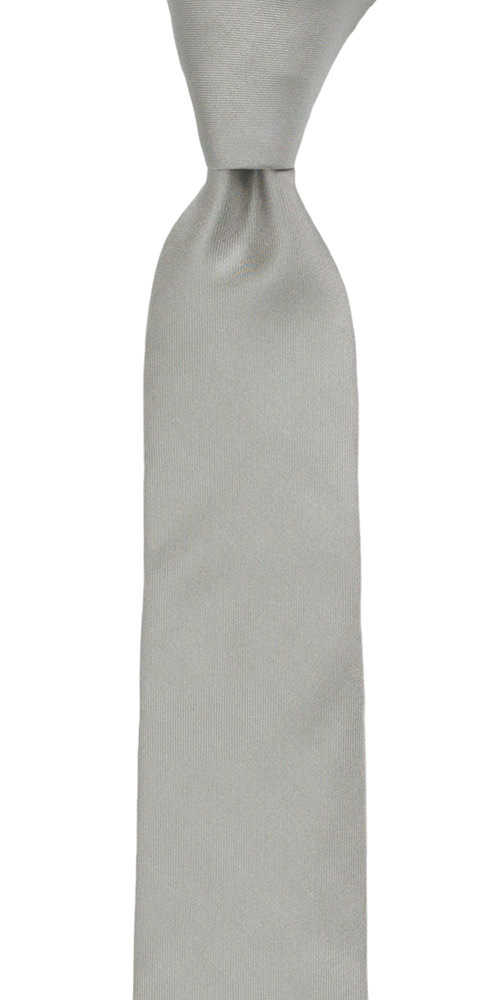 SOLID Light grey schmale Krawatte