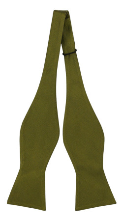 SOLID Olive ungebundene Fliege