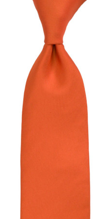 SOLID Orange klassisch breite Krawatte