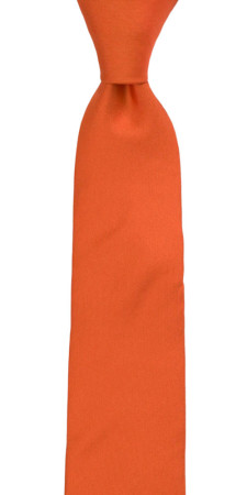 SOLID Orange schmale Krawatte