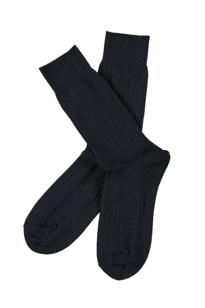 SOLID RIB NAVY socken
