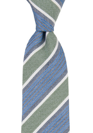SPONTANEOUSSTRIPES FAWN GREEN klassisch breite Krawatte