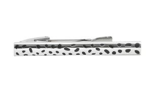 Spotted Silver/Black krawattennadel