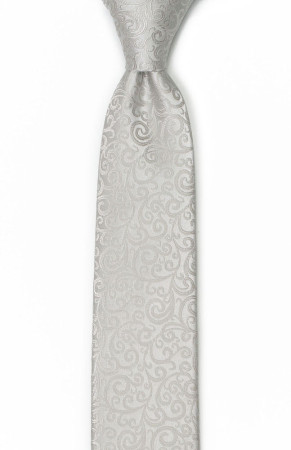 SWANKY Silver schmale Krawatte