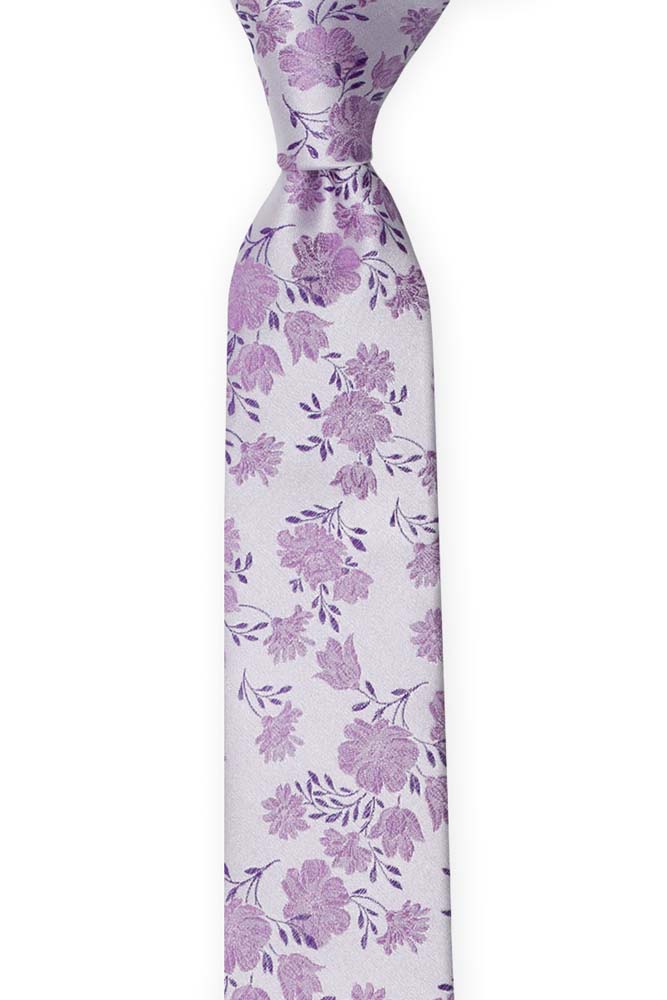 TOSSBLOSSOM Powder purple schmale Krawatte
